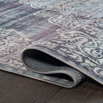 Regis Bohemian Medallion Washable Area Rug
